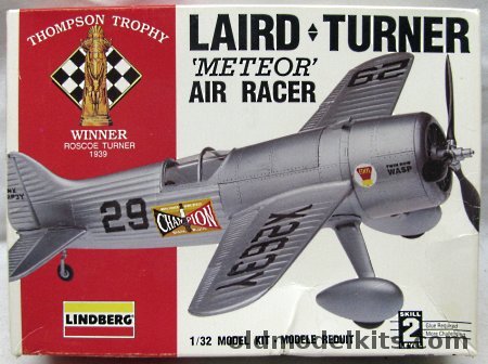 Lindberg 1/32 TWO Laird Turner Meteor Thompson Trophy Air Racer - Roscoe Turner, 70562 plastic model kit